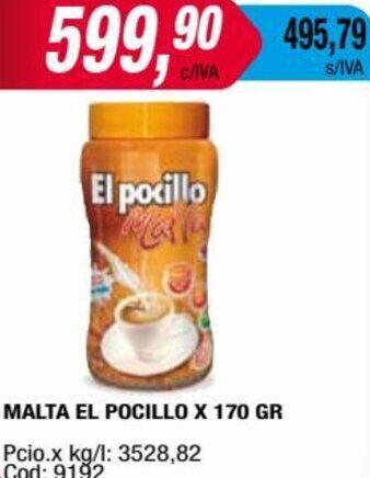 Maxiconsumo MALTA EL POCILLO X 170 GR oferta