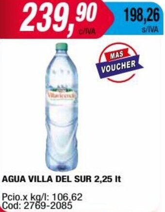 Maxiconsumo AGUA VILLA DEL SUR 2,25 It oferta