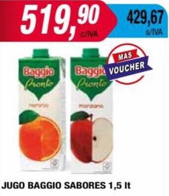 Maxiconsumo JUGO BAGGIO SABORES 1,5 It oferta