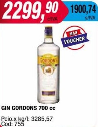 Maxiconsumo GIN GORDONS 700 cc oferta