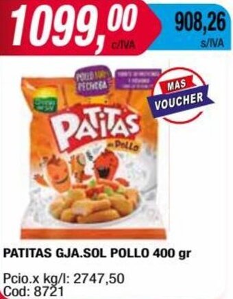 Maxiconsumo PATITAS GJA.SOL POLLO 400 gr oferta
