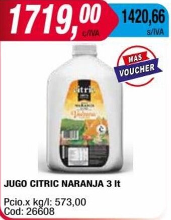 Maxiconsumo JUGO CITRIC NARANJA 3 It oferta