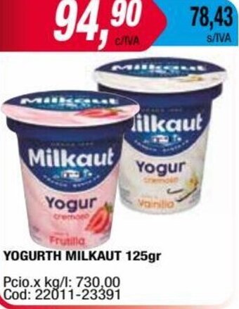 Maxiconsumo YOGURTH MILKAUT 125gr oferta