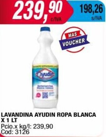 Maxiconsumo LAVANDINA AYUDIN ROPA BLANCA X 1 LT oferta