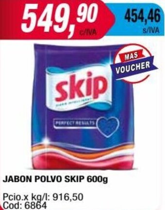 Maxiconsumo JABON POLVO SKIP 600g oferta