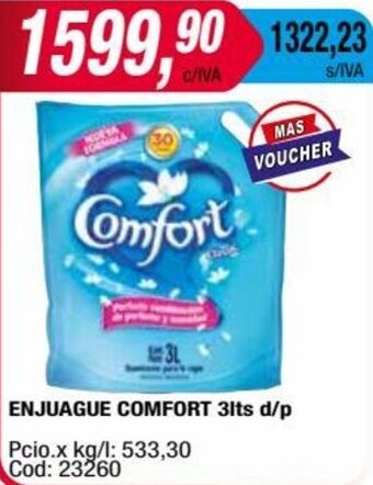 Maxiconsumo ENJUAGUE COMFORT 3lts d/p oferta