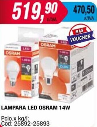 Maxiconsumo LAMPARA LED OSRAM 14W oferta