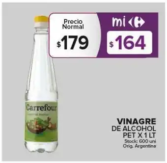 Carrefour Maxi Vinagre de alcohol carrefour x 1l oferta
