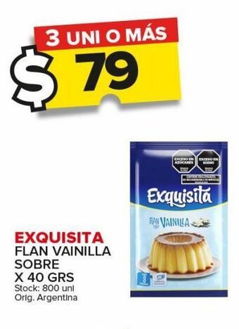 Carrefour Maxi Flan exquisita vainilla 40g oferta