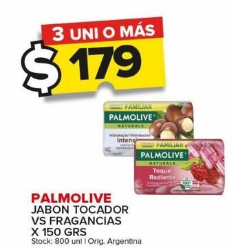 Carrefour Maxi Jabón de tocador palmolive vs fragancias 150g oferta