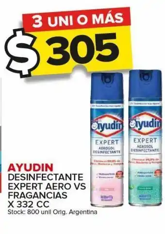 Carrefour Maxi Desinfectante ayudin expert aerosol vs fragancias x 332cc oferta