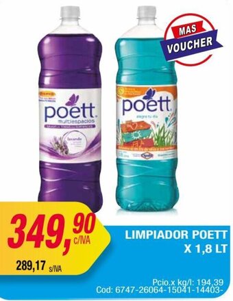 Maxiconsumo LIMPIADOR POETT X 1,8 LT oferta