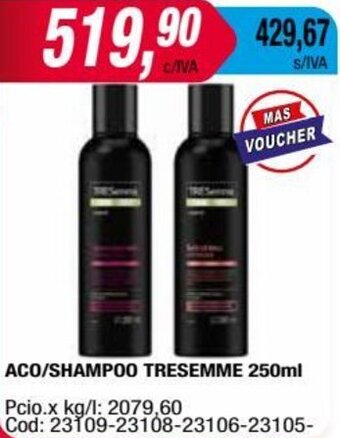 Maxiconsumo ACO/SHAMPOO TRESEMME 250ml oferta
