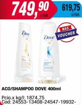 Maxiconsumo ACO/SHAMPOO DOVE 400ml oferta