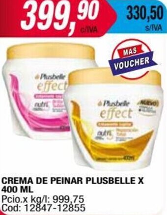 Maxiconsumo CREMA DE PEINAR PLUSBELLE X 400 ML oferta