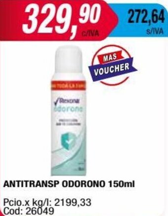 Maxiconsumo ANTITRANSP ODORONO 150ml oferta