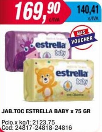 Maxiconsumo JAB.TOC ESTRELLA BABY x 75 GR oferta
