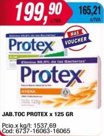Maxiconsumo JAB.TOC PROTEX x 125 GR oferta