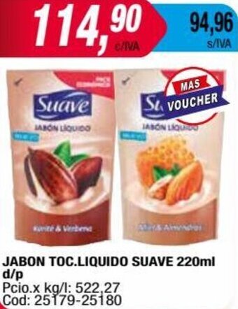 Maxiconsumo JABON TOC.LIQUIDO SUAVE 220ml d/p oferta