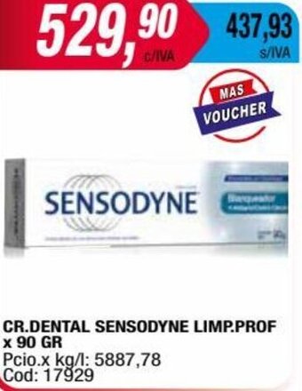 Maxiconsumo CR.DENTAL SENSODYNE LIMP.PROF x 90 GR oferta