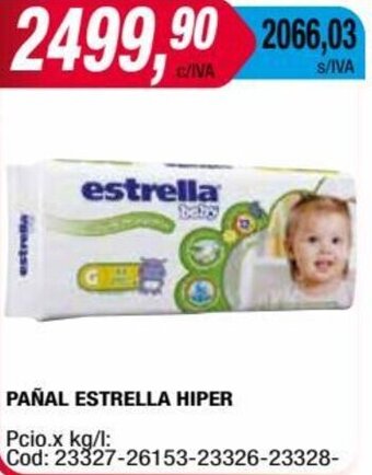 Maxiconsumo PAÑAL ESTRELLA HIPER oferta