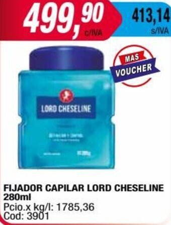 Maxiconsumo FIJADOR CAPILAR LORD CHESELINE 280ml oferta