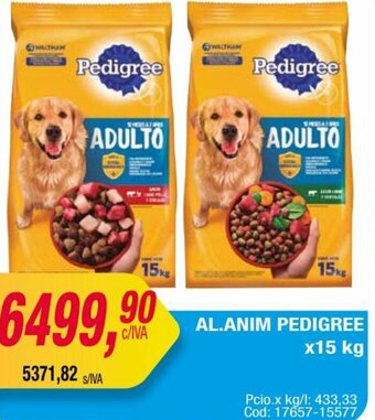 Maxiconsumo AL.ANIM PEDIGREE x15 kg oferta