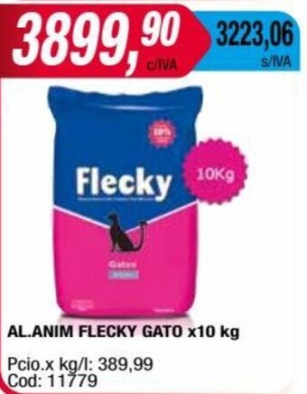 Maxiconsumo AL.ANIM FLECKY GATO x10 kg oferta