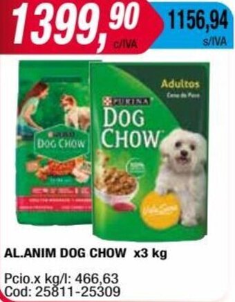 Maxiconsumo AL.ANIM DOG CHOW x3 kg oferta