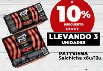Supermayorista Vital PATYVIENA Salchicha x6u/12u. oferta