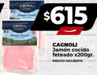 Supermayorista Vital CAGNOLI Jamón cocido feteado x200gr. oferta