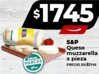 Supermayorista Vital S&P Queso muzzarella x pieza oferta