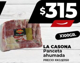 Supermayorista Vital LA CASONA Panceta ahumada X 100GR oferta