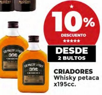 Supermayorista Vital CRIADORES Whisky petaca x195cc. oferta