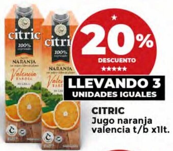 Supermayorista Vital CITRIC Jugo naranja valencia t/b xllt. oferta