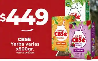 Supermayorista Vital CBSE Yerba varias x500gr. oferta