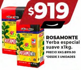 Supermayorista Vital ROSAMONTE Yerba especial suave x1kg. oferta