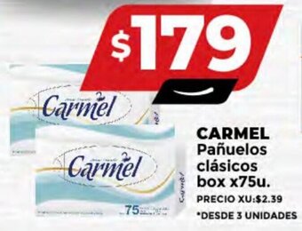 Supermayorista Vital CARMEL Pañuelos clásicos box x75u. oferta