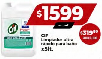 Supermayorista Vital CIF Limpiador ultra rápido para baño x5lt. oferta