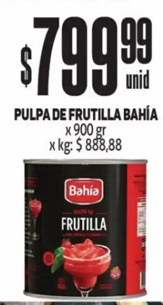 Makro PULPA DE FRUTILLA BAHÍA x 900 gr oferta