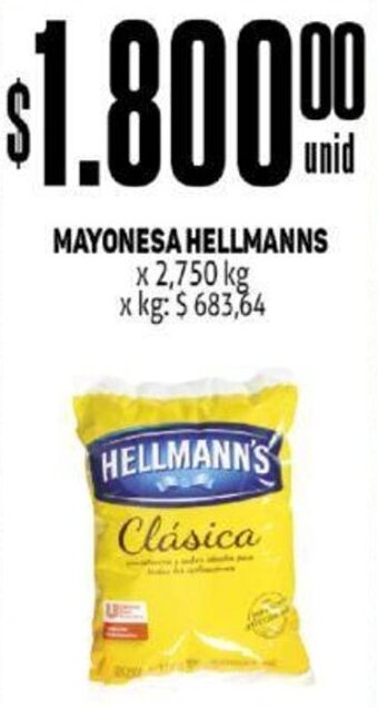 Makro MAYONESA HELLMANNS x 2,750 kg oferta