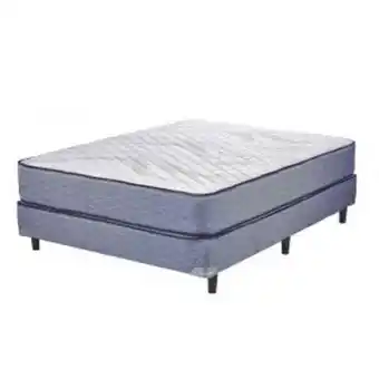 Oscar Barbieri Sommier y colchón de resortes 2 plazas 140cm x 190cm suavestar floustar tela jackard oferta
