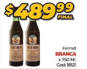 Diarco Branca Fernet x 750ml oferta