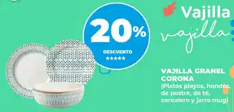 Supermayorista Vital VAJILLA GRANEL CORONA oferta