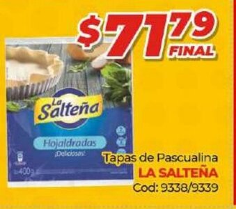 Diarco La Salteña Tapas de Pascualina oferta