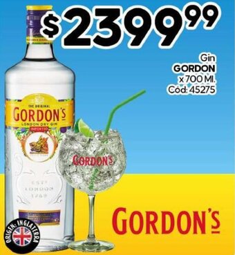 Diarco Gin GORDON x 700 MI. Cód: 45275 oferta