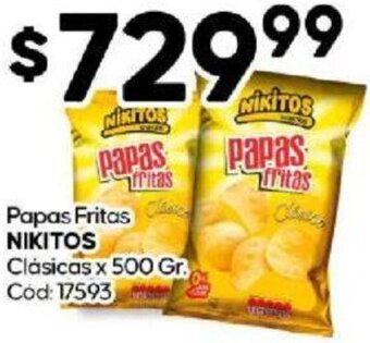 Diarco Papas Fritas NIKITOS Clásicas x 500 Gr. Cod: 17593 oferta
