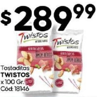 Diarco Tostaditas TWISTOS x 100 Gr. Cód: 18146 oferta