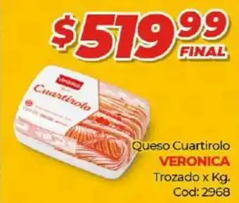 Diarco Veronica Queso Cuartirolo Trozado x kg oferta