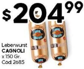 Diarco Leberwurst CAGNOLI x 150 Gr. Cod 2685 oferta